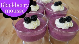 BLACKBERRY MOUSSE  Delicious Dessert  MUST TRY [upl. by Elleinahc]