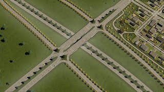 Building A Beautiful Diverging Diamond Interchange in Cities Skylines 2 [upl. by Nidorf18]