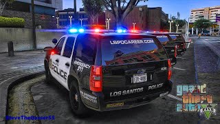 Playing GTA 5 As A POLICE OFFICER City Patrol HPD GTA 5 Lspdfr Mod 4K [upl. by Cohe]