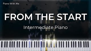 From The Start by Laufey  Intermediate Piano Tutorial SHEET MUSIC [upl. by Nyleaj493]