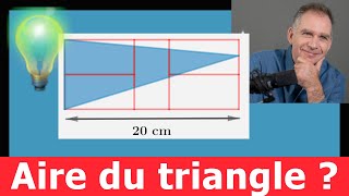 Sauraistu calculer laire de ce triangle ♦ énigme mathématique ♦ défi maths ♕ [upl. by Sualkcin475]