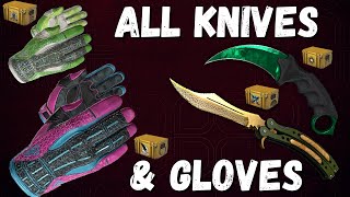 All Knives and Gloves in CSGO amp in which Cases to find them [upl. by Cowie]