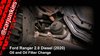 Ford Ranger 20 Diesel 2020  Oil and Oil Filter Change [upl. by Solraced]