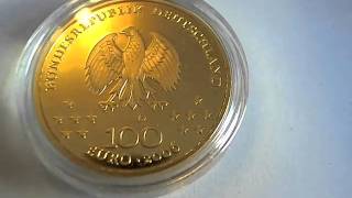 Deutsche Goldeuros 100 Euro Gold 12 oz Deutschland [upl. by Arihsay216]