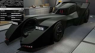 GTA 5  Past DLC Vehicle Customization  Grotti Vigilante Batmobile [upl. by Eimiaj]