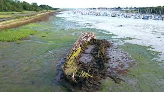 Shipwrecks on the shore at Warsash [upl. by Nolie395]