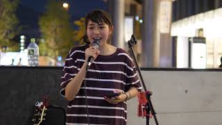 三阪咲「ラストシーン いきものがかり」20180814 MUSIC BUSKER IN UMEKITA うめきた広場 [upl. by Ajay]