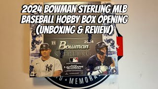 2024 Bowman Sterling MLB Baseball Hobby Box Opening 5 autos per box Unboxing amp Review [upl. by Ramsa]