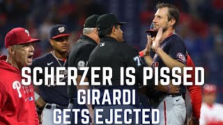 Max Scherzer gets angry and Joe Girardi EJECTED [upl. by Fransis]