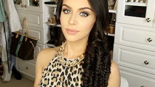 Easy 3 Strand Fishtail Braid HAIR Tutorial [upl. by Alesi]