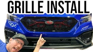 Noble Sports Grille Install with or without Badge  2022 Subaru WRX [upl. by Eirak]