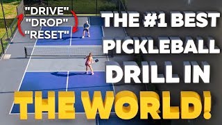 Drive Drop amp Reset Drill Pickleball Strategy to Get to the Kitchen Line [upl. by Ycniuqed]