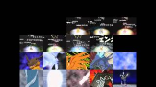 Digimon 25 DigivolutionsShinka in One Screen Japanese [upl. by Ylimme]