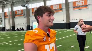 Tennessee QB Jake Merklinger Vol Football Media Day Press Conference [upl. by Enyr]