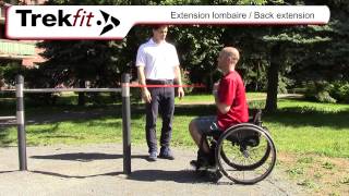 TREKFIT Fauteuil roulant Extension lombaire  Wheelchair Back estension Alexandre Paré [upl. by Martin342]