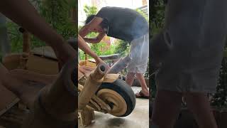 How does the wooden motorcycle work woodworking motorcyle [upl. by Cumings762]