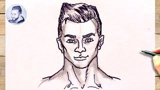 Comment dessiner un visage masculin [upl. by Euqinitram131]