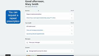 The NHS account homepage [upl. by Antonino]