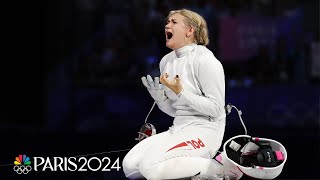 Poland earns first womens epee fencing medal against China  Paris Olympics  NBC Sports [upl. by Varhol]