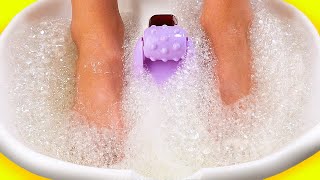 AMAZING PEDICURE TECHNIQUES  Unusual Pedicure Ideas by 5Minute DECOR [upl. by Karleen]