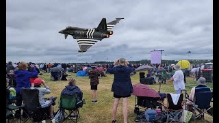 RAF TYPHOON SPECTACULAR DISPLAY IN LOW CLOUD RIAT 24 quotMOGGYquot [upl. by Dee Dee]