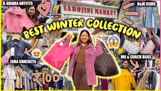 Sarojini Nagar Market WINTER COLLECTION NEW SHOPS KDRAMA OUTFITS BAGS amp MORE ThatQuirkyMiss [upl. by Iruj]