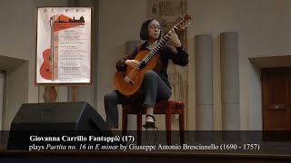 Giuseppe Antonio Brescianello  Partita no 16 in E minor played by Giovanna Carrillo Fantappiè [upl. by Sorrows36]