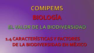 características y factores de riesgo de la biodiversidad en México comipems 2016 [upl. by Shantee392]