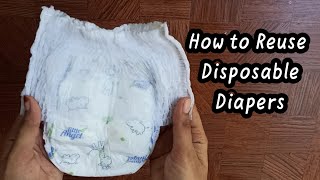 How To Reuse Disposable Diapers Idea For Dispose Used DiapersShenza amp Mom [upl. by Rox135]