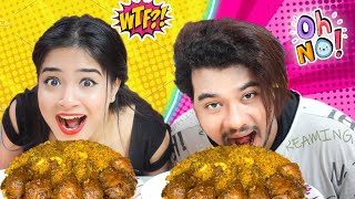 No Hands Chicken Biryani Challenge in 2 Minutes Bhukkhar Insaan🤑 Nil amp Situ Vlogs [upl. by Mufinella509]