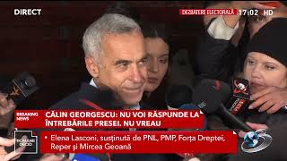 Călin Georgescu criză de nervi A refuzat să ia întrebări de la presă [upl. by Yadnus923]