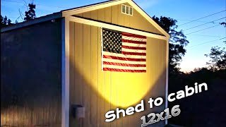 Shed to Cabin 12x16 build offgrid cabin building [upl. by Lucilia]