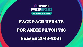 PES2021  NEW FACEPACK UPDATE V12 RELINKED CPK  SUPPORT ANDRI PATCH V10 [upl. by Evalyn]