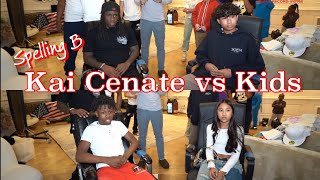 Spelling B KaiCenatLive vs Kids zaeandche kaicenatstream [upl. by Nailimixam]