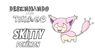 SKITTY  POKÉMON Desenhando com Thiago [upl. by Asyal904]