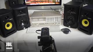 JBL LSR 305 vs KRK Rokit 5 G3  Soundcheck [upl. by Hagile]