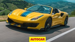 2019 Ferrari 488 Pista Spider review  The best convertible supercar  Autocar [upl. by Marian]