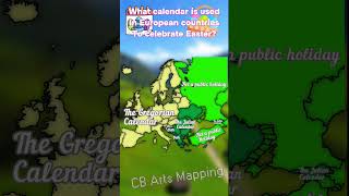 What calendar is used in European countries to celebrate Easter europe geography easteregg [upl. by Gnart]