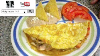 OMELETTE DE CHAMPIÑONES  Vicky Receta Facil [upl. by Marjorie]