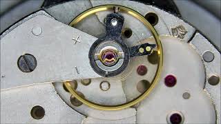 USSR Poljot 3133 23j Chronograph Movement  Balance Wheel Shock Resistance Assembly Lubrication [upl. by Llenyar]