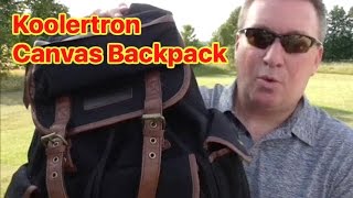 Koolertron Backpack Review Canvas w Leather Trim [upl. by Anitaf]