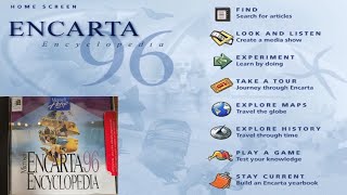 Microsoft Encarta 96 CDROM Full Overview and Mind Maze Gameplay with Ending [upl. by Hterag]