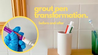 Grout pen transformation  cheap DIY trick that works [upl. by Ttebroc]