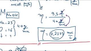 Titulação Concentração molar e comum [upl. by Aihsatsan271]