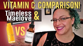 Vitamin C Review  TIMELESS vs MAELOVE GLOWMAKER [upl. by Anazraf530]