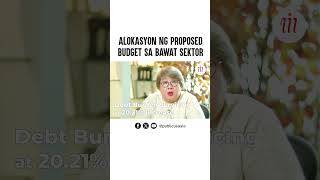 Alokasyon ng Proposed Budget sa bawat sektor [upl. by Namialus295]