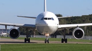 4K  Close Up Iran Air AIRBUS A300 Take off at HAMBURG Airport [upl. by Hurless]