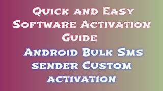 Effortless Installation Guide for Android Bulk Sms sender [upl. by Arline119]