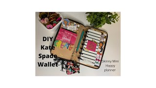 DIY Kate Spade Planner Wallet using Happy Planner Skinny Mini Planner planners [upl. by Wareing685]