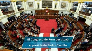 Perú tiene presidenta tras la caída de Castillo [upl. by Afatsom251]